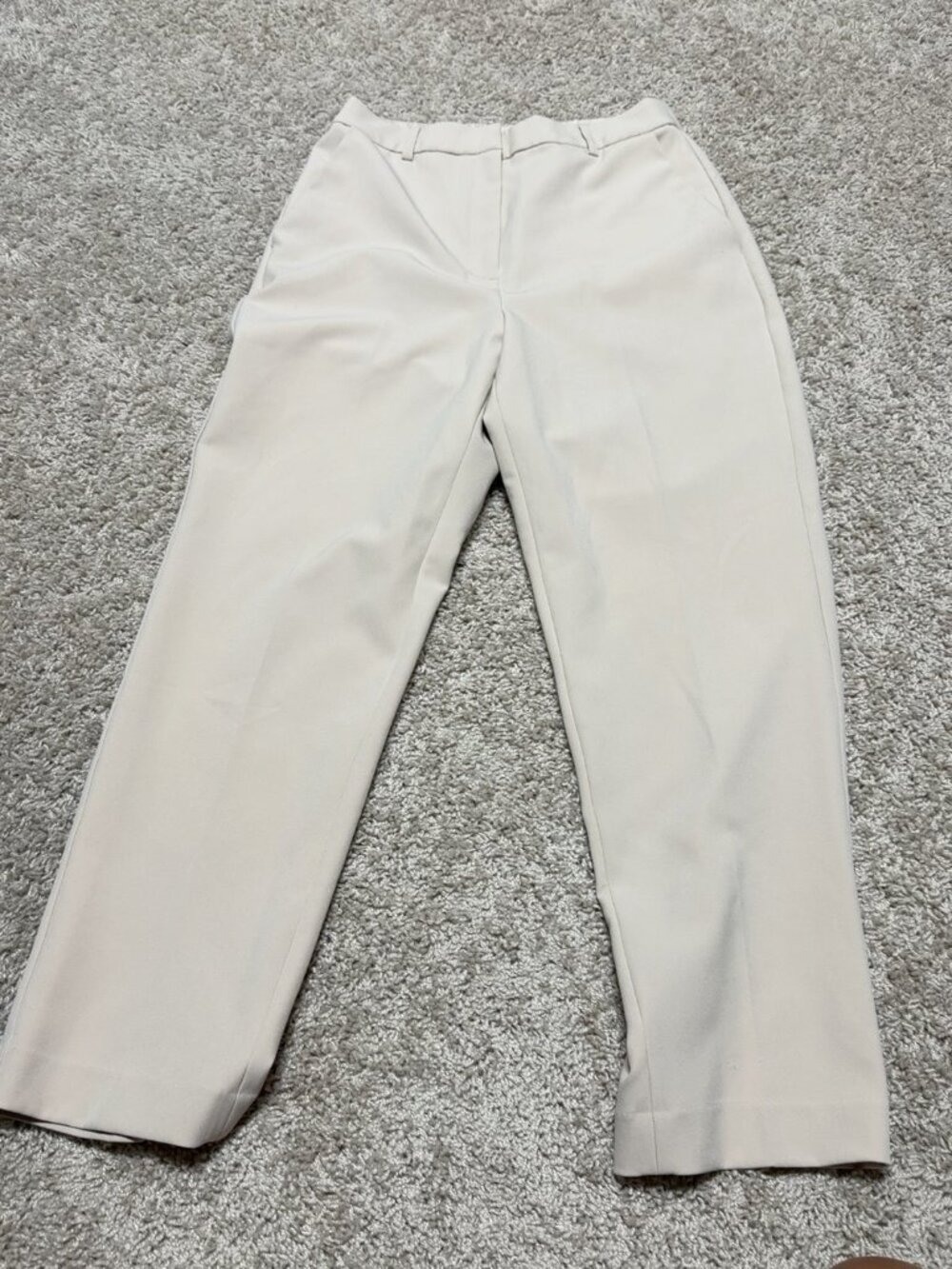 Express Editor Ivory Straight Leg Pants